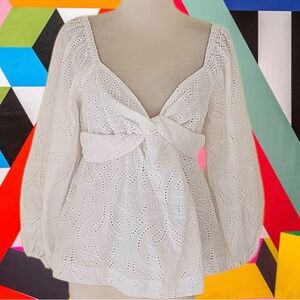 NEW Banana Republic Women's Size S Blouse Eyelet Design